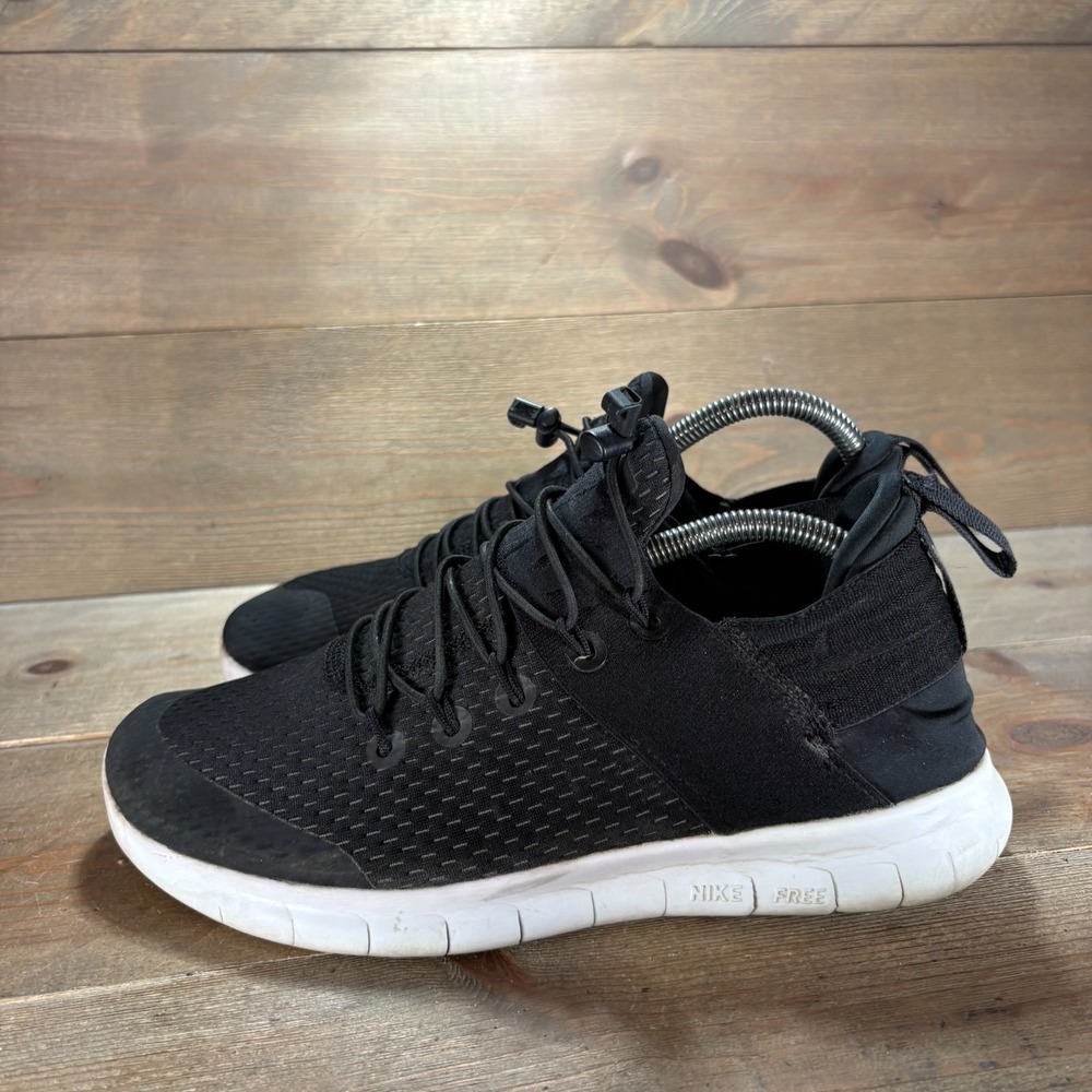 Nike Free RN Commuter Womens size 8 shoes Black Mesh Lace Up running sneakers